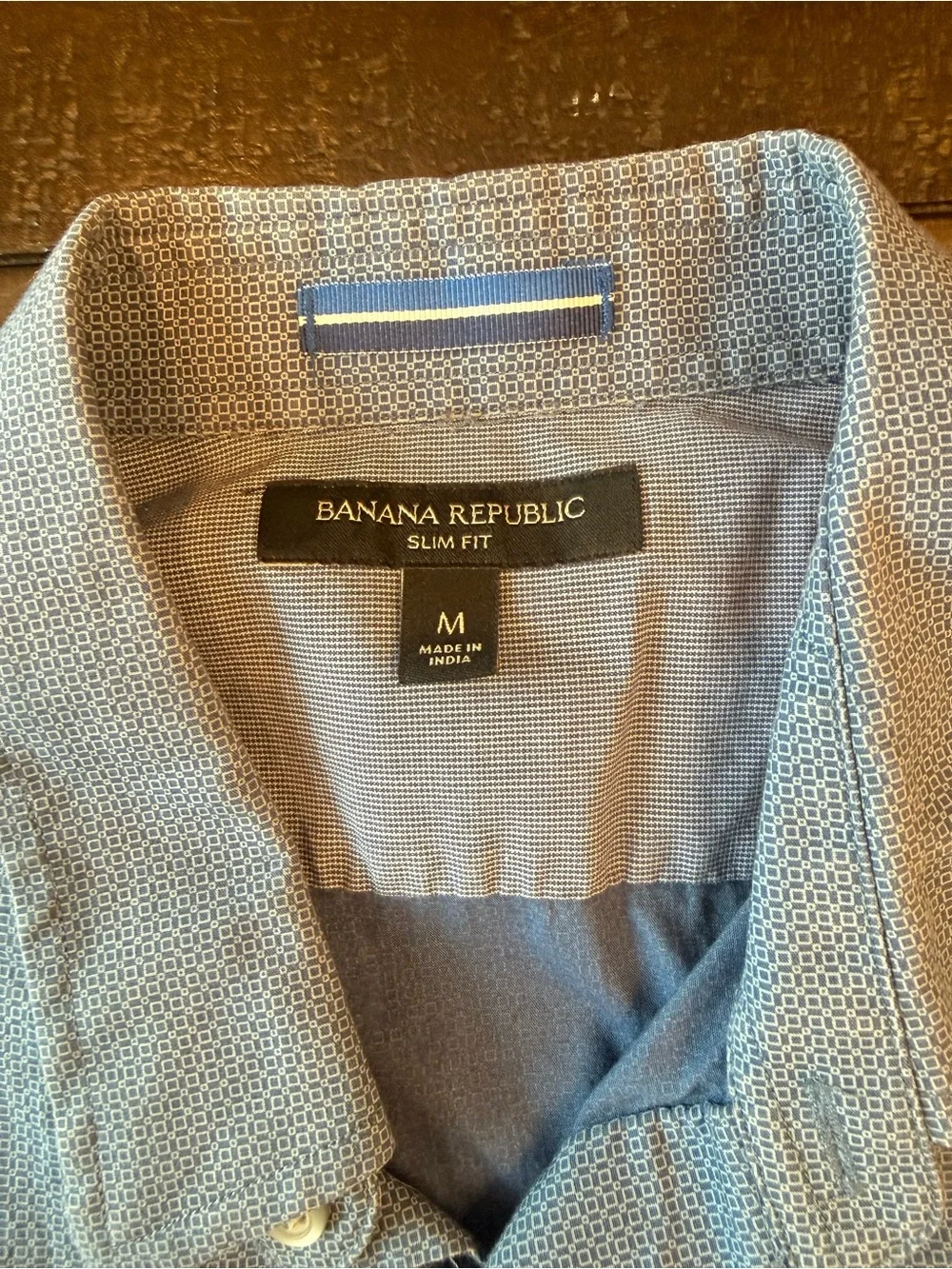 Banana Republic Light Blue Micro-Pattern Dress Shirt